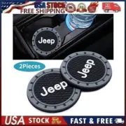 2 pk Cup Mat Car Drink Holder Insert Silicone Coaster Set for JE-EP Wrangler S-2