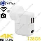 Home WIFI 128GB Indoor Wireless Wall Power Adapter Security Camera Spy hidden