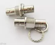 10x BNC Female Jack to BNC Female with nut bulkhead Straight Adapter Connector