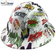 Zoom Bam Boom Hydro Dipped Full Brim Hard Hat with Ratchet Suspension