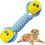 Twister Rope with Tennis Ball Dog Toy, Tug, Chew and Interactive Dog Toy.