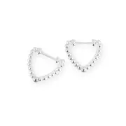 ANYCO Earrings Sterling Silver Minimalist Beads Triangle Ear Buckle For Women Girl Teen Fine Fashion Stylish Accessories Jewelry Gifts