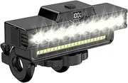 Front Lights - 2 Modes Handlebar - USB Rechargeable, High Gloss, Safety Lighting Equipment for Night Mountain