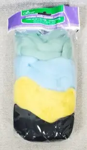 Clover NATURAL WOOL ROVING Assortment E Needle FELTING NEW Gre Blue Yellow Black