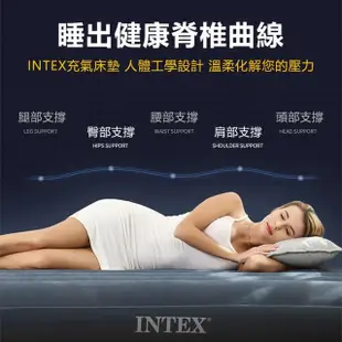 【INTEX】經典單人-新款雙面充氣床墊(露營睡墊 野營充氣床墊 氣墊床 露營床 平行輸入)