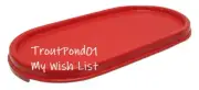 Tupperware Modular Mates Oval Replacement Seal Red Lid 7 1/4 x 3 1/4 inch