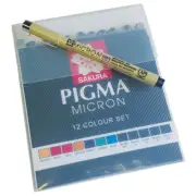 NEW! Sakura Pigma Micron Drawing Pens Set 12pk Technical Sketching Pens