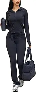 [RISCUYY] Athleisure Sets Women Joggers Set Track Suits Hoodie Sweatpants Set for Women Lounge Wear