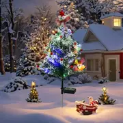 Solar Christmas Tree Light Decoration Outdoor Solar Powered Christmas Yard Stake Light