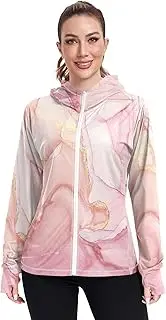 [Caihoyu] Women's Hoodie Long Sleeve Rash Guard Shirts UPF 50+ Protection Plain Sweatshirt Women Women Jacket Hiking Outdoor
