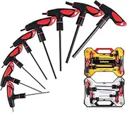 Lichamp T Handle Allen Wrench Set Metric, Meter Thandle Tee Handle Allen Hex Key Set MM, 2 2.5 3 4 5 6 8 10mm, 8-Pieces HeavyDuty Excellent Set