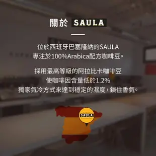 即期品【SAULA】頂級優選咖啡豆500g 2罐優惠組(100%阿拉比卡 西班牙國寶級 米其林等級 法拉利樂園採用 送禮