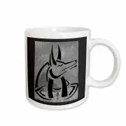 3dRose Anubis Egyptian God Tribal Art Shaded background Mug