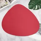 Pvc Imitation Leather Placemat Wipeable Dining Table Mat Elegant Oval Design