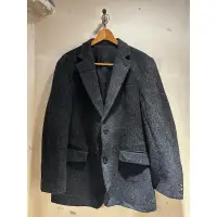 在飛比找蝦皮購物優惠-90s Harris Tweed Wool Jacket 黑