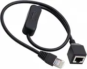xiwai RJ45 Male to Female CAT6 8P8C STP UTP Extension Cable with On/Off 304 Singal Switch LAN Ethernet Network Patch Cord 60cm/1.8ft