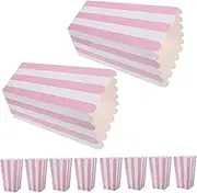 SOPOTUTU 24pcs Paper Popcorn Bucket Popcorn Boxes Small Snack Holder Candy Favor Boxes Vintage Paper Pop Corn Buckets Popcorn Holders Popcorn Supplies Popcorn Buckets Pink