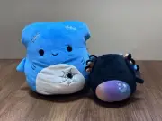 Squishmallows 8” Nitro Blue Hammerhead Shark Frankenstein Nwt Plush Axolotl Set