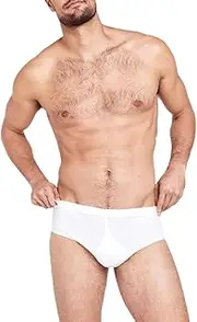 [Jockey] 3 Pack X Mens Y-Front Rib Brief Underwear - White 26