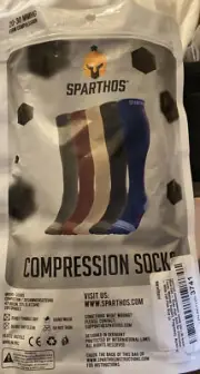 NEW SEALED SPARTHOS FIRM COMPRESSION SOCKS 20-30 MMHG SIZE SMALL Gray- UNISEX