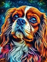 Betepefet DIY 5D Diamond Art Kits Painting for Adults Cavalier King Charles Spaniel Pet Dog Animal （3） 30x40cm/11.7x15.8inches