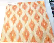 BRUNSCHWIG & FILS Fabric Remnant - VICEROY STRIE - IKAT - 13"sq- FRANCE - $311