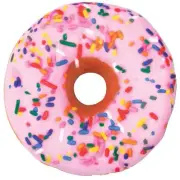 iscream Sugar-riffic Donut Shaped Bi-Color 16" Photoreal Print Microbead Pillow,
