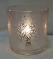 Etched Victorian Art Nouveau Glass Shade for Early Gas Chandelier, oil-kerosene