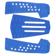 (Blue)3 Pcs Surfboard Traction Pad AntiSkid MoistureProof Surf Deck Mat For FA