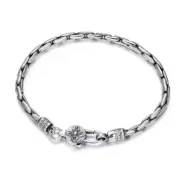 Mens Gent Solid Stainless Steel Miami Cuban Link Chain Bracelet Jewelry 24cm