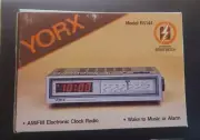 Vintage YORX AM/FM Radio electronic digital Alarm Clock Model R5144 NIB