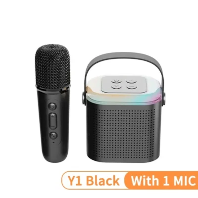 Y1 Wireless Dual Microphones Karaoke Machine KTV DSP System Bluetooth 5.3 PA Spe