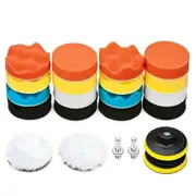 Ozoffer 22pcs 3' Buffing Waxing Polishing Sponge Pads Kit Set For Car Polisher Drill