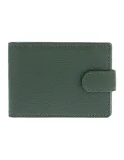[Dents] Pebble Grain Leather Card Holder with RFID Blocking and Tab in Bottle