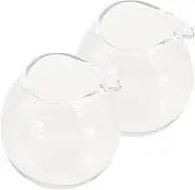SOESFOUFU 2pcs Mini Glass Milk Pitcher Japanese Style Milk Cup for Sauce Soy Sauce Seasoning