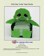 Sea Turtle Treat Holder-Plastic Canvas Pattern or Kit