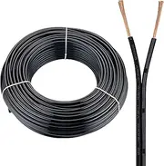 3-150FT 22AWG 2 Core Parallel Wire Copper Conductor PVC Insulation 300V Flame Retardant Sun Proof Tensile Cable Suitable for Lighting Equipment Industrial Control Equipment Etc(6FT(2M))