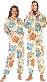 [Joisal] Fall with Pumpkins Comfortable and Warm Adult Onsies, Cosplay Costumes One Piece Pajamas