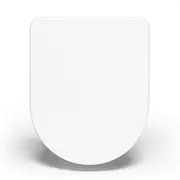D Shape Soft Close Toilet Seat White Soft Close Toilet Seat for Easy Cleaning Top Fixing Stainless Steel Hinges Toilet Seats Locker Seat