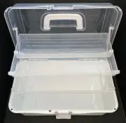 Uxwuy Art & Craft Storage Box Craft Case Craft Carrying Case 12 x 7 x 4 inches