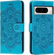 [shingtomua] for Google Pixel 8 Pro Case Wallet with Card Holder Kickstand Magnetic Soft Leather Flip Fold Case for Google Pixel 8 Pro Cover (Blue)