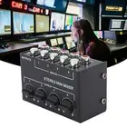 CX400 Mini Passive Stereo Mixer Mini Portable Stereo 4 Channel Mixer EO