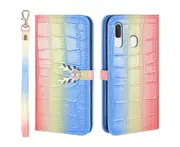 For Samsung Galaxy A20/A30 Cover Wallet - Blue