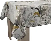 Anti-Stain Tablecloth Palm Trees Square 150 x 150 cm, Beige, Grey, Black