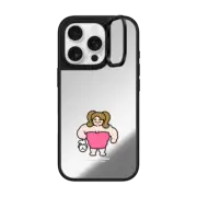 iPhone 16 Pro Mirror Ring Stand Case MagSafe Compatible Strong Love - Plastic Thing