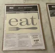 BRAND NEW STAMPIN' UP DECOR ELEMENTS EAT CHOCOLATE SMALL SEALED