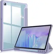 [FINTIE] Hybrid Slim Case for Samsung Galaxy Tab S6 Lite 10.4 Inch 2024/2022/2020 with S Pen Holder, Shockproof Cover with Clear Transparent Back Shell, Lilac Purple