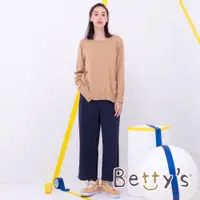 在飛比找蝦皮商城優惠-betty’s貝蒂思(05)側邊壓飾休閒寬褲(深藍)