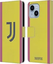 Head Case Designs Officially Licensed Juventus Football Club Away 2024/25 Kit Leather Book Wallet Case Cover Compatible with Apple iPhone 14 Plus