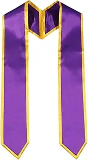 [Generic] Plain Graduation Stole,Fashionable Comfortable Graduation Shawl Stole Graduation Stole Sash | Colorful Soft Graduation Stole Satin Sash Graduation Stole